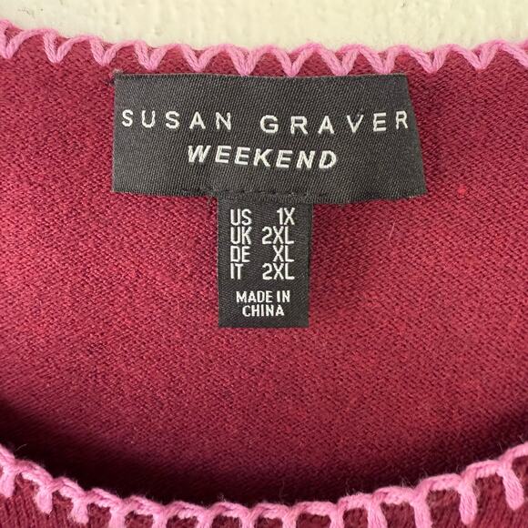 Susan Graver size 1X Lite 3/4 Sleeves sweater - Picture 2 of 8